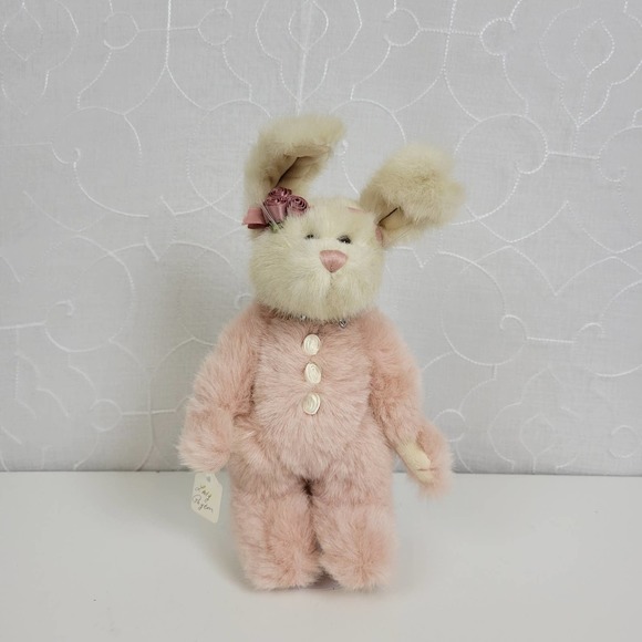 Boyd's Bears Kids Head Bean Archive Collection 11" Pink Mini Plush Rabbit - Picture 8 of 9
